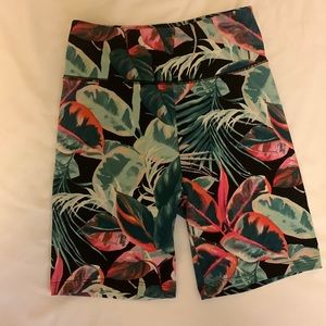 AE highest waist tropical wide waistband bike short size S EUC